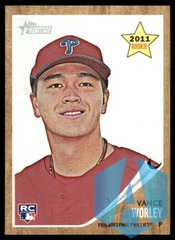 2011 Topps Heritage Vance Worley Rookie #249 Philadelphia Phillies